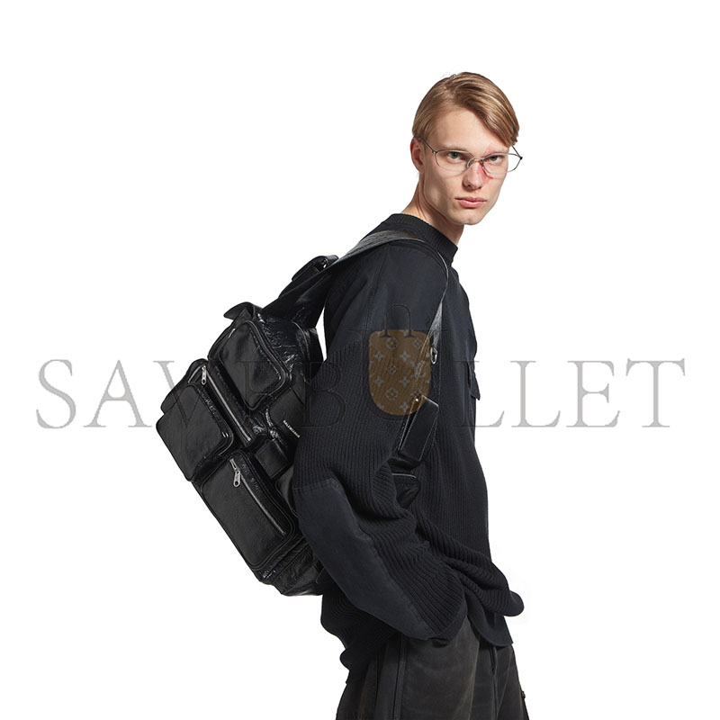 BALENCIAGA SUPERBUSY SLING BAG LARGE IN BLACK 702168210C81000 (42*29*19cm) BALENCIAGA SUPERBUSY SLING BAG LARGE IN BLACK 702168210C81000 (42*29*19cm)